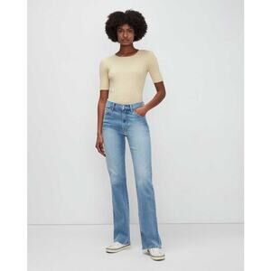 7 FOR ALL MANKIND Beauty Denim Easy Boot Light Wash Blue High Rise Women's 27